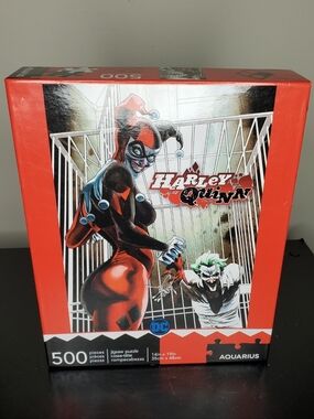 New Open Box DC Harley Quinn and Joker 500 Piece Puzzle
